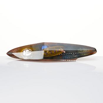 Bertil Vallien, a sandcast glass sculpture of a boat, Pilchuck, 1985.