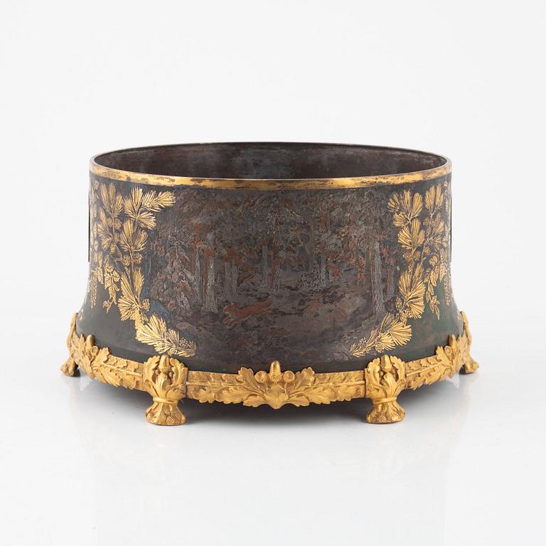 A Swedish Art Nouveau Flower Pot, signed by Carl Hjalmar Norrström 1918.