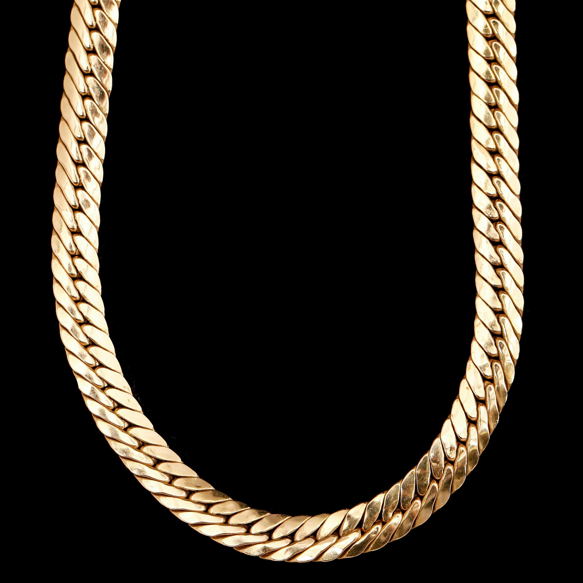 COLLIER, 18 k, fiskbenslänk. Vikt ca 12 g.