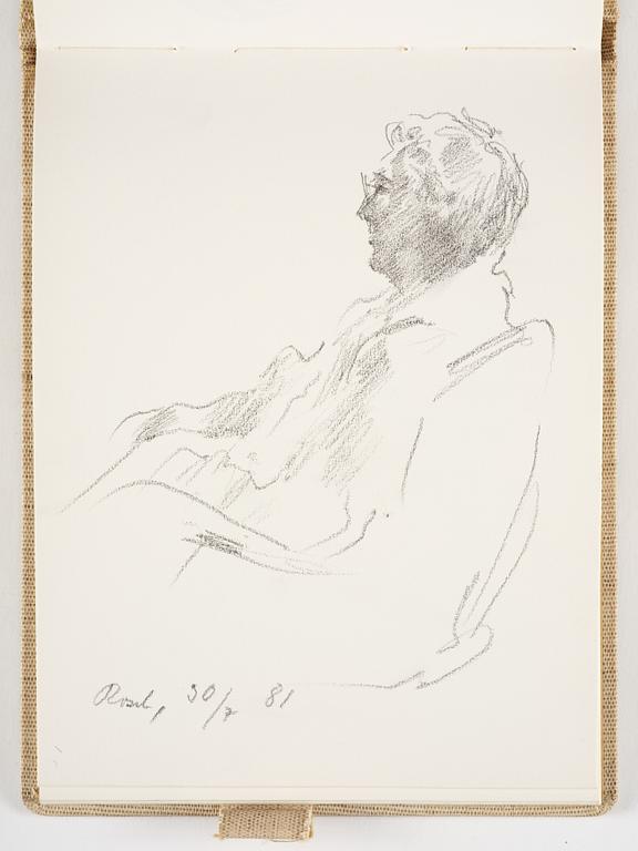 Lotte Laserstein, 4 skissböcker med blyertsteckningar.