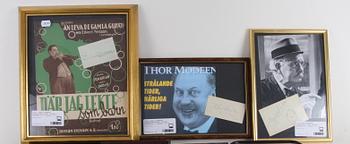 PARTI SIGNERADE FOTOGRAFIER/BILDER, svenska skådespelare o sångare, 10 st.
