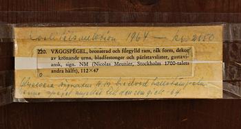 SPEGEL, Niclas Meunier(1754-1797), Stockholm, gustaviansk.