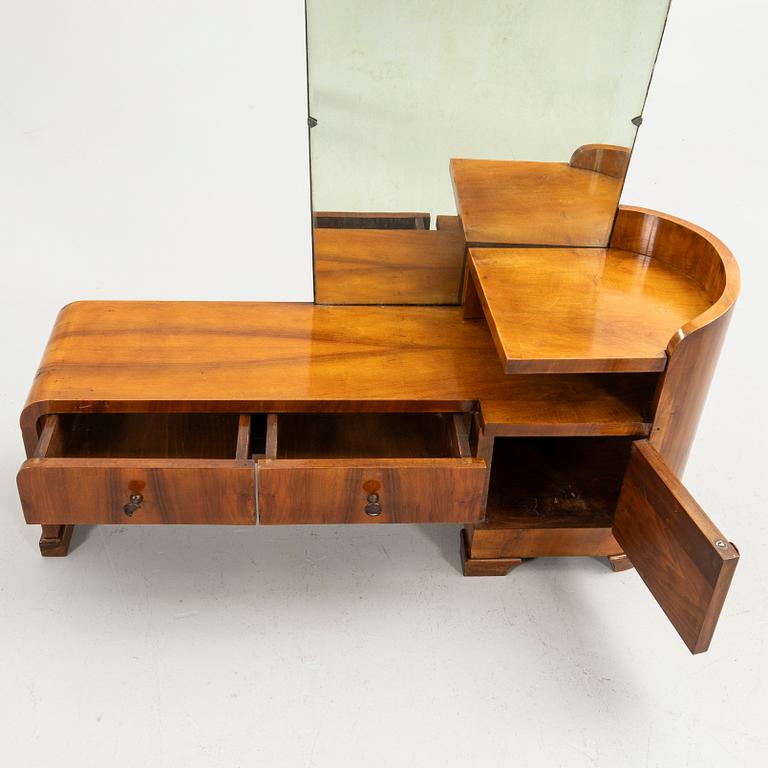 Console table with mirror, first half of the 20th century.