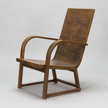 Werner West, a 1930s '8506' armchair for  Oy Stockmann Ab, Keravan Puusepäntehdas, Finland.