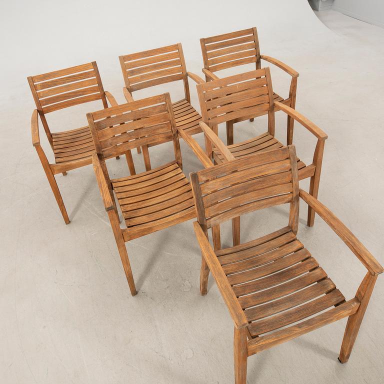 Jakob Berg trädgårdsmöbel 7 dlr "Ballare" för Fritz Hansen Danmark sent 1900-tal.