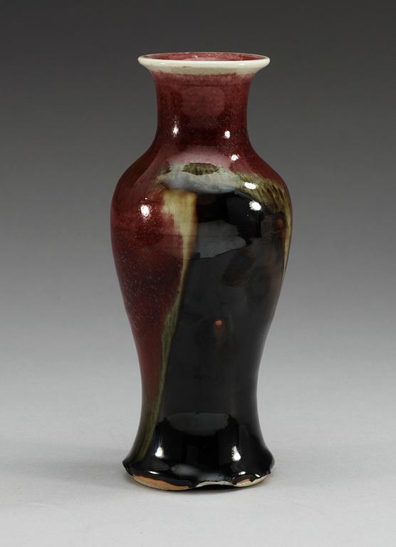 A 'sang de boef' glazed vase, Qing dynasty, presumably Qianlong (1736-95).