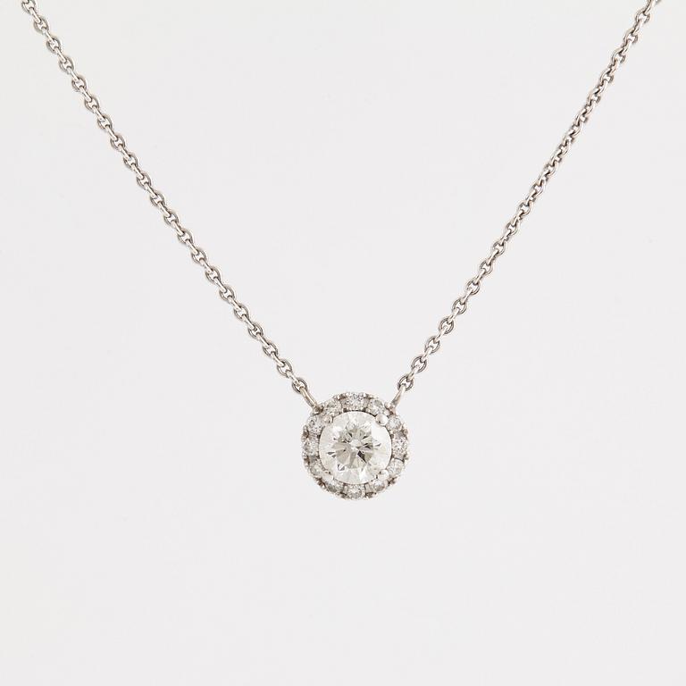 0,51 ct brilliant-cut diamond necklace.