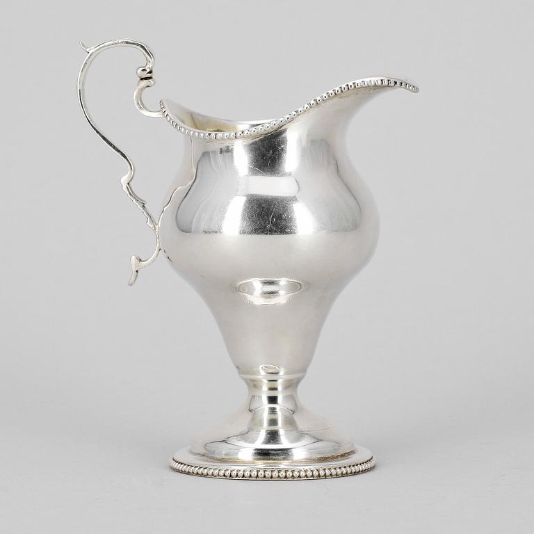 GRÄDDKANNA, silver, Natan & Hayes, Birmingham, England, 1885-86, tot, vikt ca. 103 g.