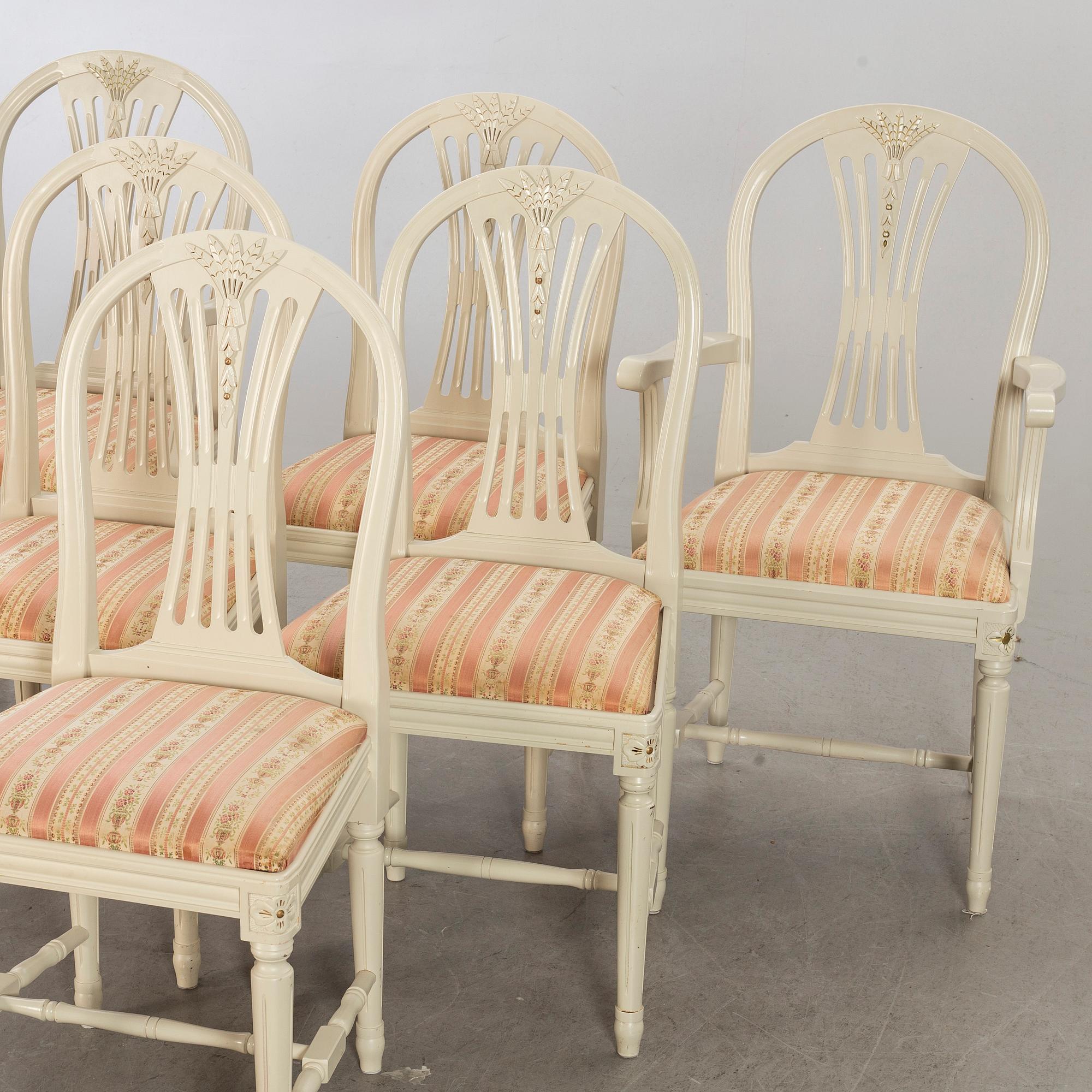 MATGRUPP 8 dlr gustaviansk stil 1900-talets mitt.