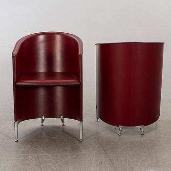 A pair of late 20th century armchairs.