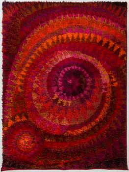 Marjatta Metsovaara, ryijymatto, Oy Finnrya Ab. Noin 185 x 135 cm.