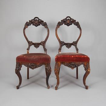 STOLAR, ett par, rokokostil, Ryssland 1800-talets slut.