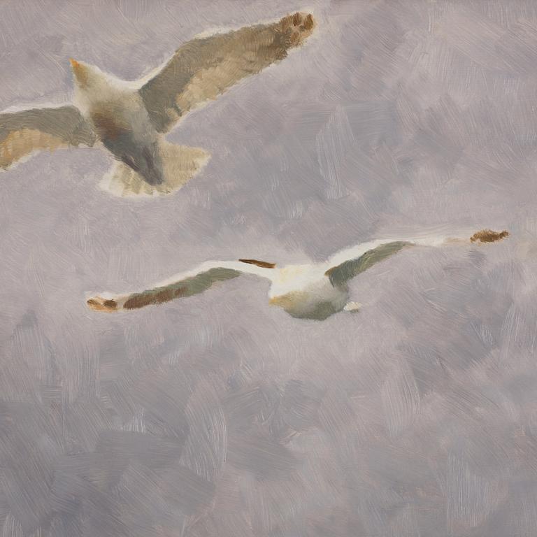 Bruno Liljefors, Flying seagulls.