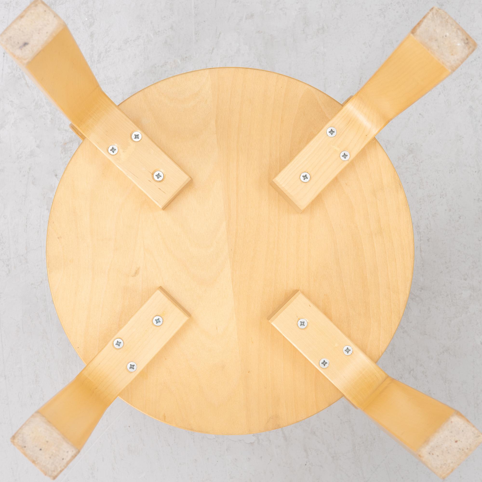 Alvar Aalto, stools, 3 pcs, model E60, Artek, Finland.