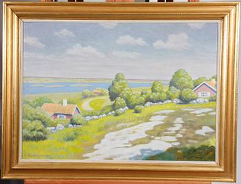 ROSENGREN, GUSTAV. Olja på pannå. Sign o dat - 43.