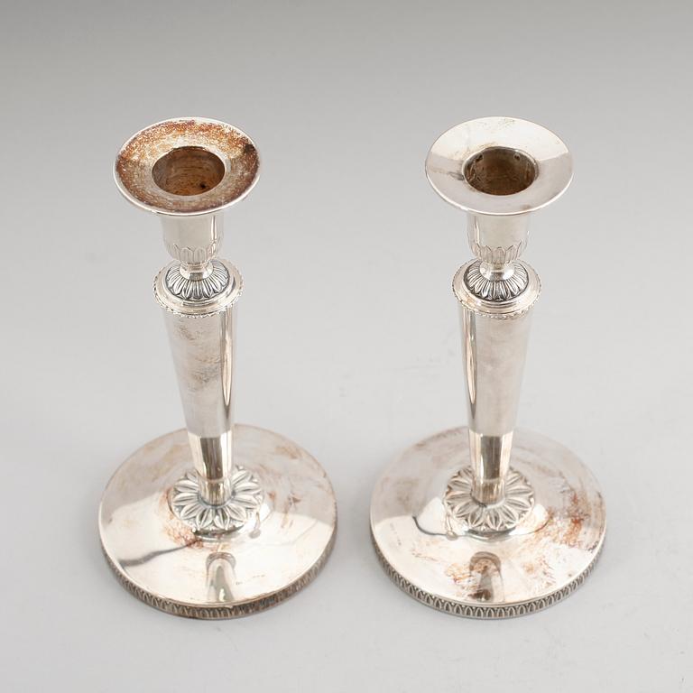 LJUSSTAKAR, 1 par, silver, 1969.