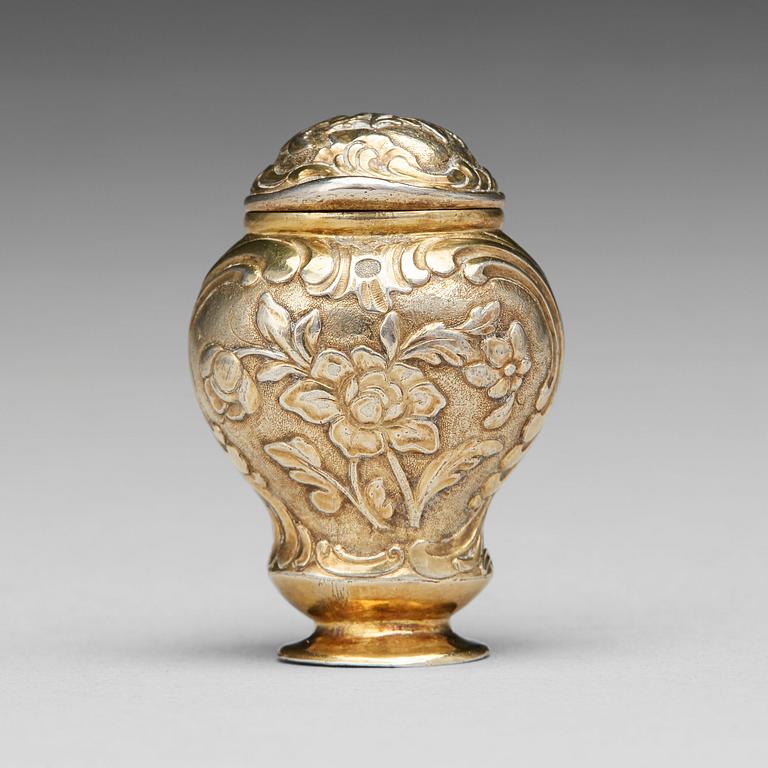 Otto Henrik Sjöberg, luktdosa, silver, Falun 1764. Rokoko.