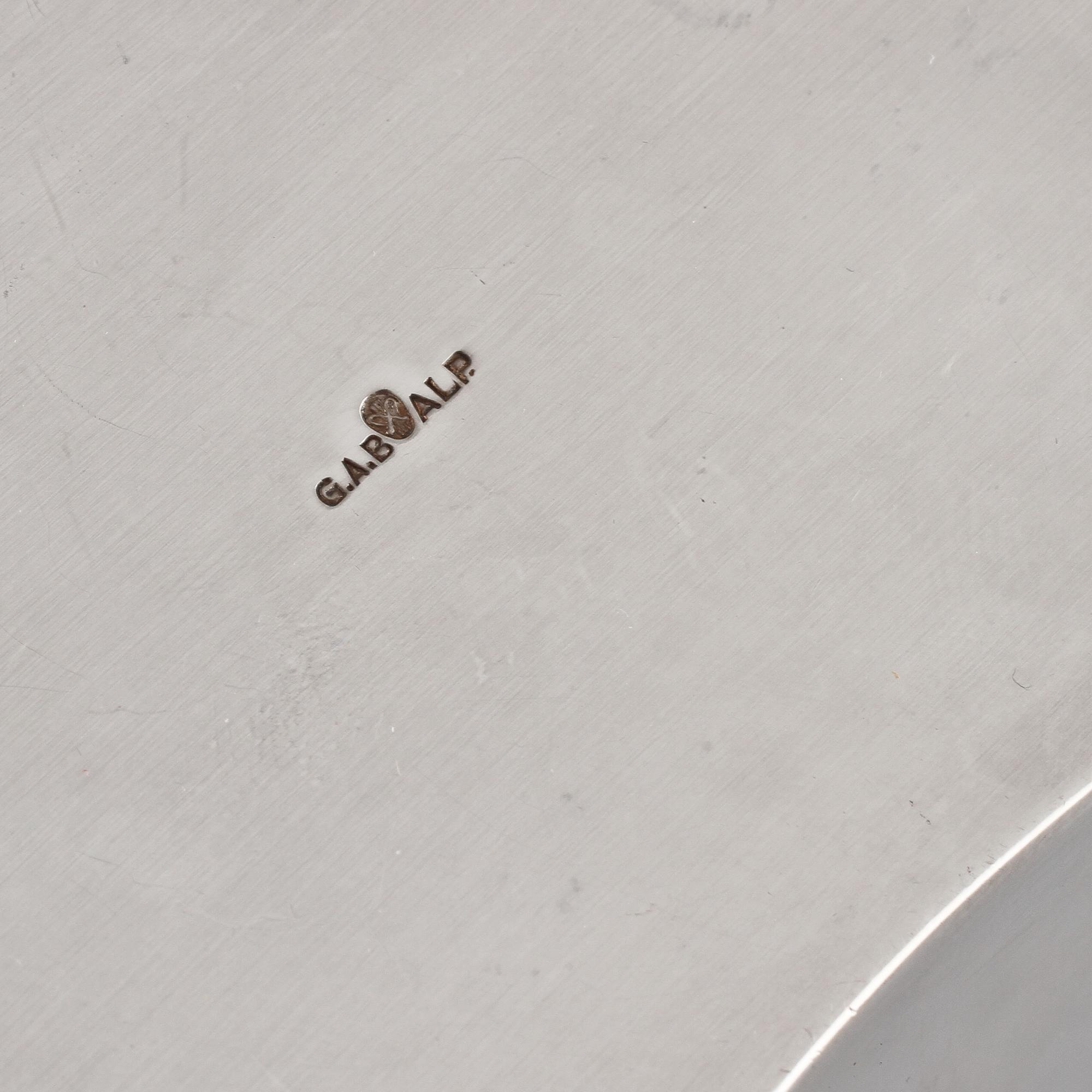 SHAKER, Folke Arström samt GLAS, 4 st, nysilver, GAB, omkring 1900-talets mitt.