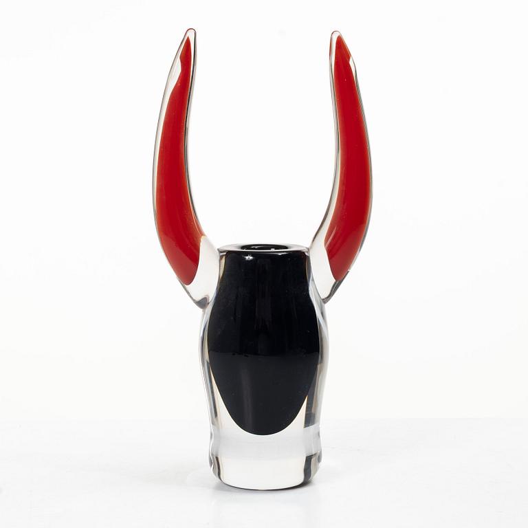 Erik Höglund, skulptur/vas, glas, Studioglas Strömbergshyttan 1996, ed 60/250.