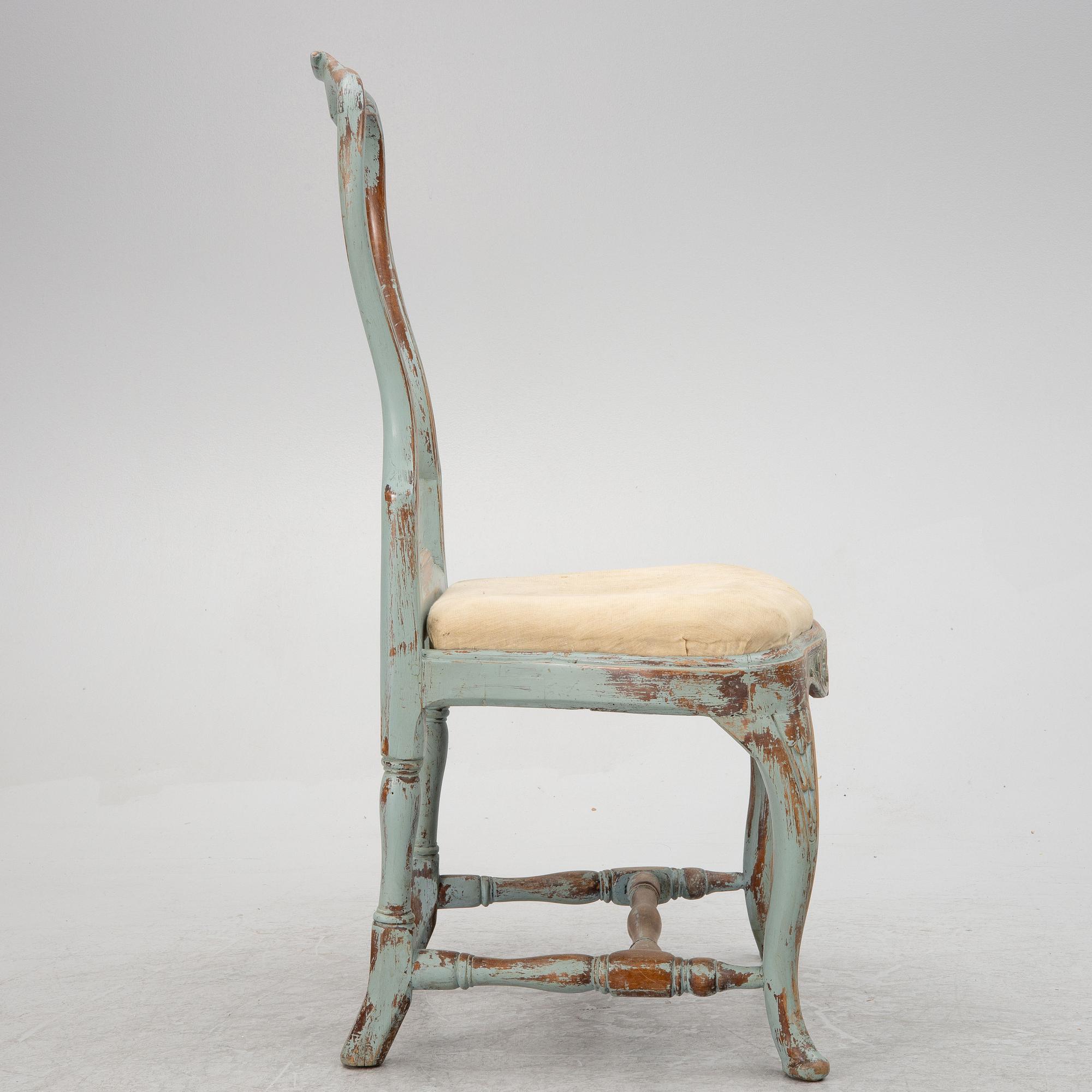A rooco chair, mid-18th century.