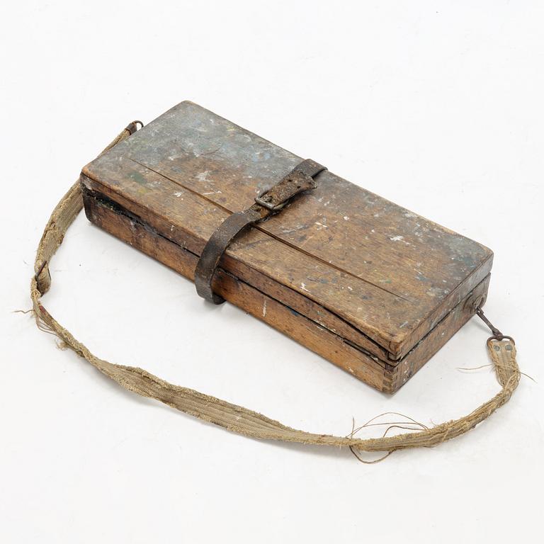 Birger Simonssons friluftsstaffli, paletter & målarlådor.