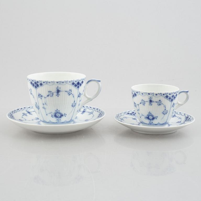 Royal Copenhagen, 27 pieces of a "Blue Fluted" porcelain service, Denmark.