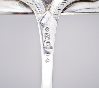 PARTI SILVER, 7 delar, 1800-tal. Vikt 385 g.