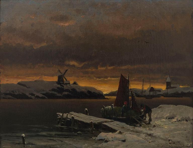 FRITHJOF SMITH-HALD, oil on panel signed.