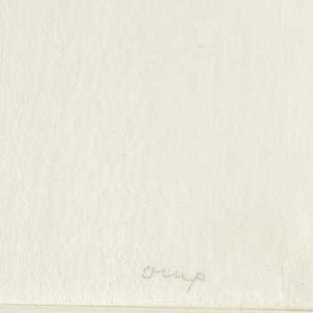 BENGT ORUP, monotype, signed.
