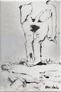 LARS STOCKS, 3 enamel paintings, signed, one dated -80.