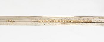 Sabel, svensk, m/1899 för officer, med balja.