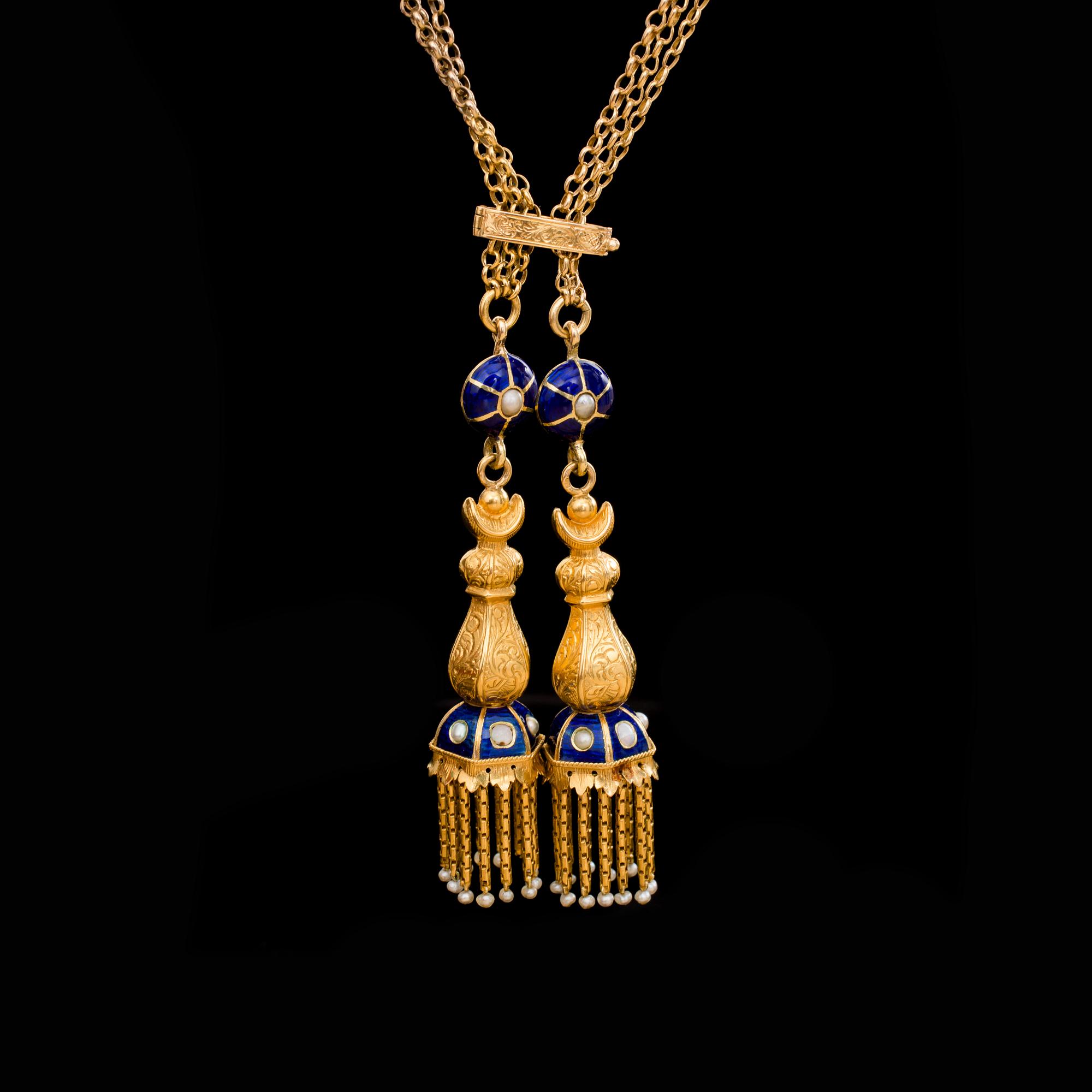 HALSSMYCKE, 18 k guld. Stockholm 1872. Vikt ca 17 gram.