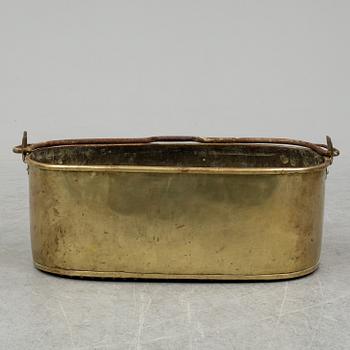 A 19th century brass fish pan.