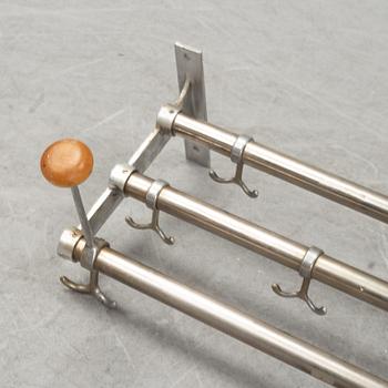 A cromed metal hat rack, 1930's-40's.