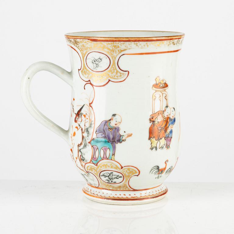 An export porcelain mug, China, Qianlong (1736-95).
