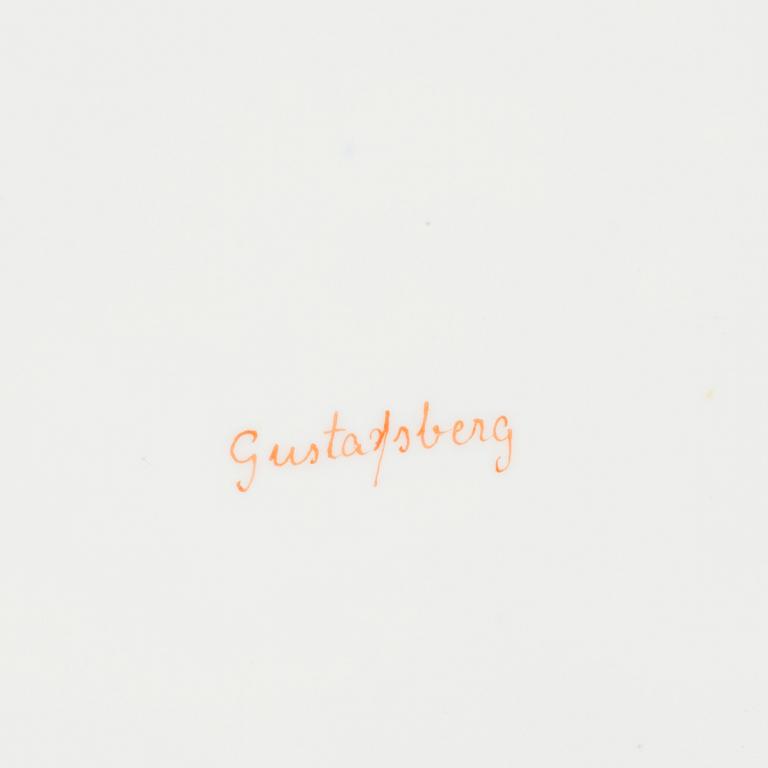 Six swedish porcelain plates, by Gustavsberg, early 20th century.