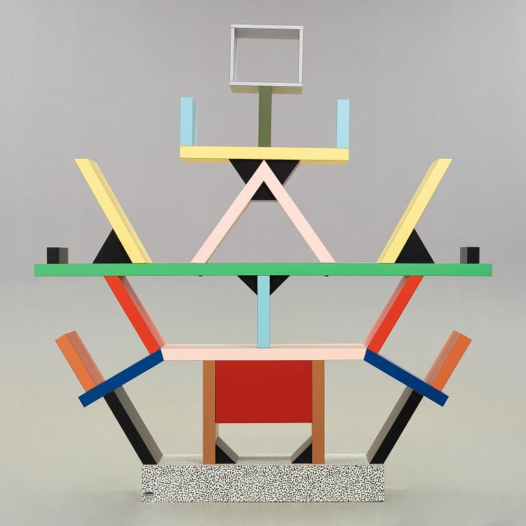 Ettore Sottsass, a "Carlton" bookcase by Memphis, Italy, 1980's.