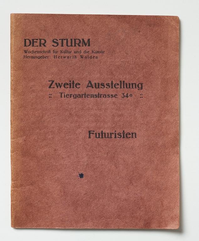 Exhibition catalogues from Der Sturm (2) and a photo depicting Gösta Adrian-Nilsson (GAN).