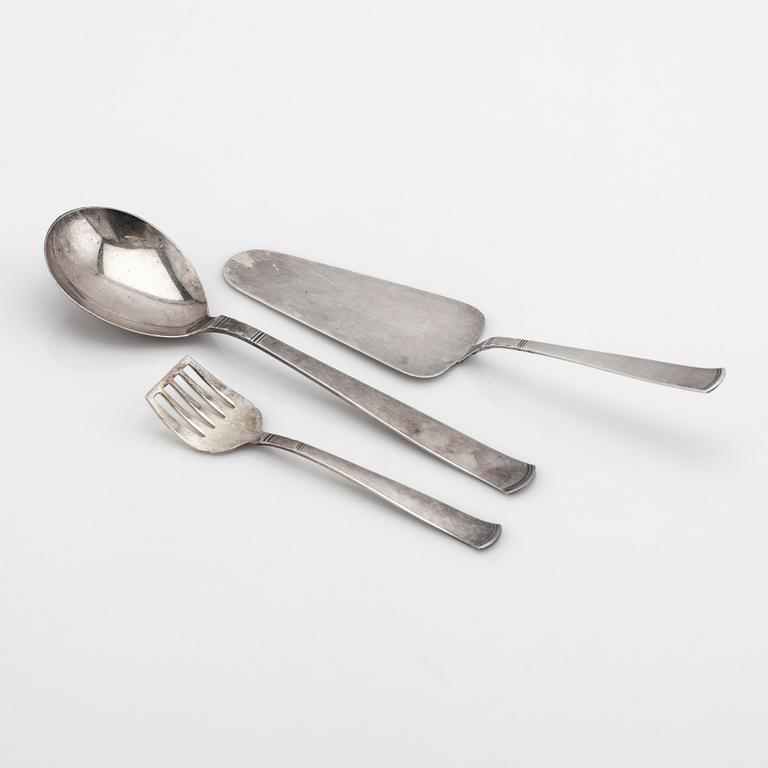 Jacob Ängman, cutlery service, silver, 224 pieces, "Rosenholm", GAB,