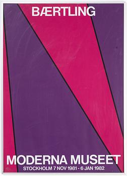 Olle Bærtling, Exhibition Poster, "Bærtling, Moderna Museet, Stockholm 7 Nov 1981 - 6 Jan 1982".