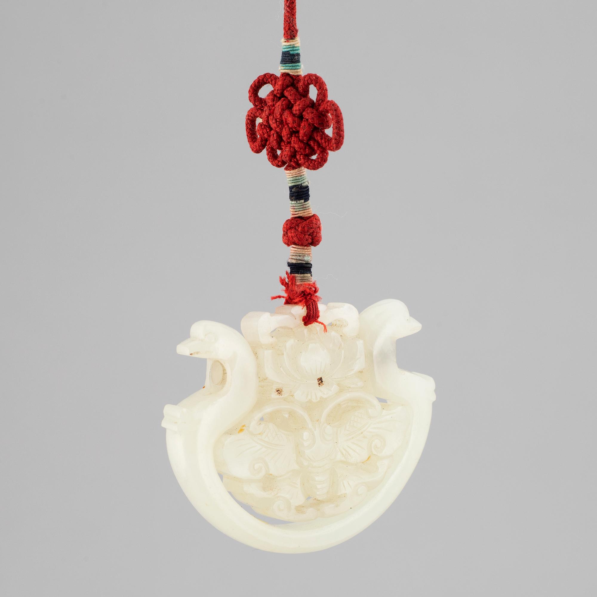 A nephrite object, 20th century.