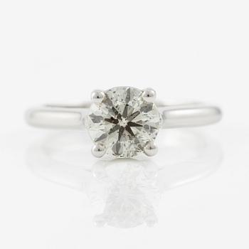 Ring 18K vitguld med briljantslipad diamant 1.42 ct.