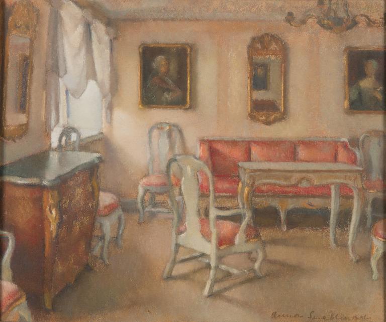 Anna Snellman, pastel, signed.