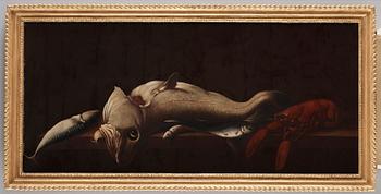Isaac van Duynen Hans efterföljd, Stilleben med fiskar och hummer.
