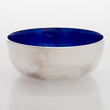 A sterling silver and enamel bowl, maker's mark of A. Tillander, Turku 2005.