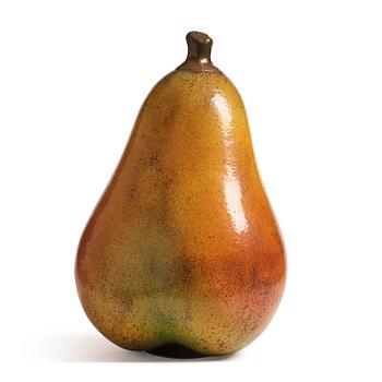93. Hans Hedberg, a large faience sculpture of a pear, Biot, France, early 1990s.