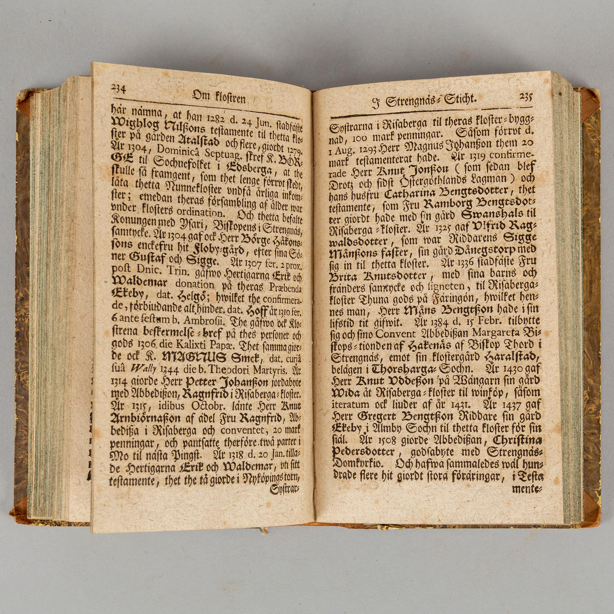 History of the Swedish Monasteries, 1740.