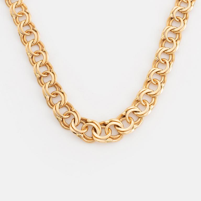 Halslänk, 18K guld, doserad bismarcklänk.
