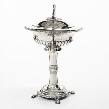 A Swedish silver Empire lided sugar bowl, mark of Carl Wilhelm Troselius, Stockholm 1834.