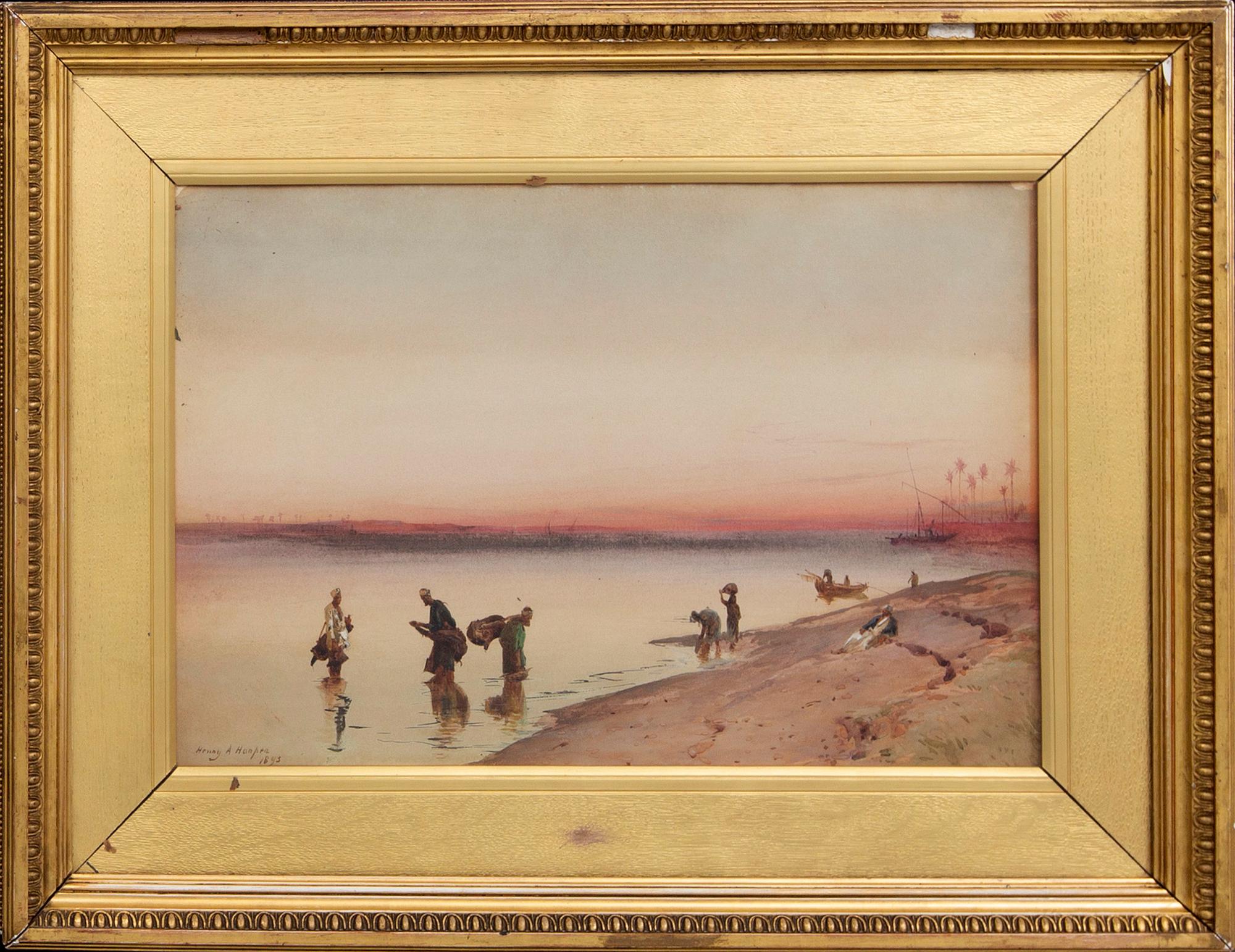 Henry A Harper, akvarell signerad och daterad 1893.